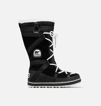 Sorel Glacy Explorer Boots UK - Womens Snow Boots Black (UK2683974)